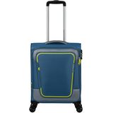 American Tourister Pulsonic Spinner 55 EXP coronet blue Zachte koffer