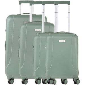 CarryOn Skyhopper 4-Delige Kofferset S/S/M/L olive Harde Koffer