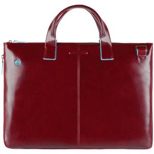 Piquadro Blue Square Expandable Slim Computer Bag 15.6"" red