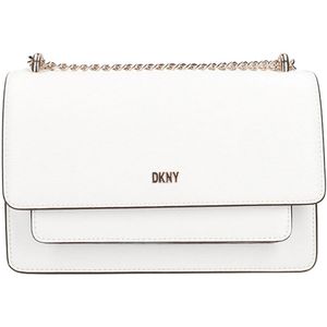 DKNY Bryant Chain Flap Cbody optic white/gold Damestas