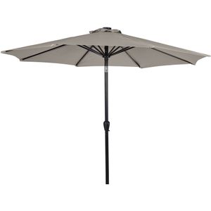 Felix parasol met slinger, kantelfunctie en zonne-energie Ø 3 m, grijs.
