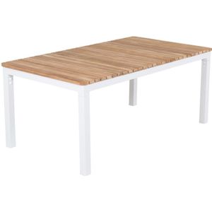 Brasilia tuin salontafel wit, teak.