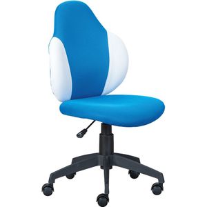 Jessi kantoorstoel blauw, wit.