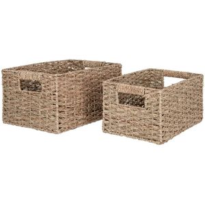 House Nordic - Venoso Baskets - Rechthoekige manden - Zeegras - set van 2