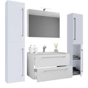 Badinos badkamer B 60 cm, spiegelkast, wit.