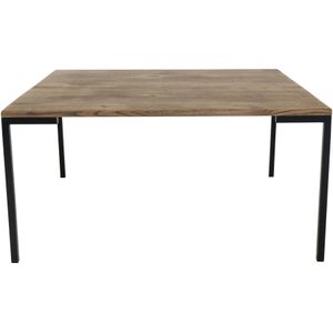 Lugano salontafel 90x90 xm gerookte eik geolied.