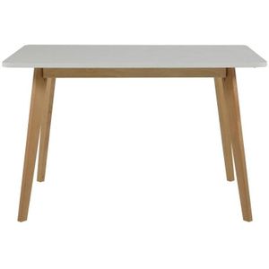 Ranger - Eetkamertafel - 120cm Wit - blanke gelakte poten