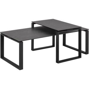 Kamma  salontafel set zwart.