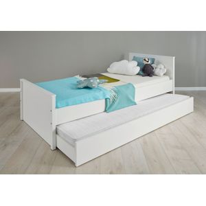 Ory bed accessoire, opberglade met wielen voor onder bed, wit.