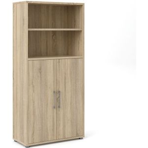 Prisme archiefkast 2 deuren en 1 plank eiken decor.