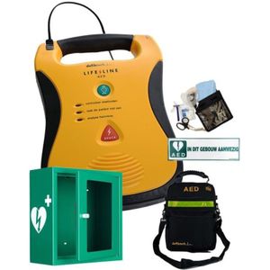 Defibtech Lifeline AED halfautomaat - actiepakket met wandkast