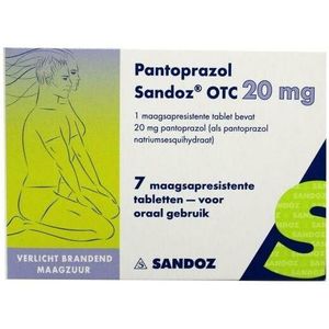 Pantoprazol 20 mg sandoz 7 stuks