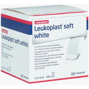 Leukoplast soft white injectie pleister 1,9 x 4 cm - 500 stuks