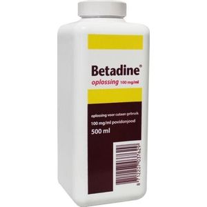 Betadine Jodium oplossing 100 mg/ml 500 ml