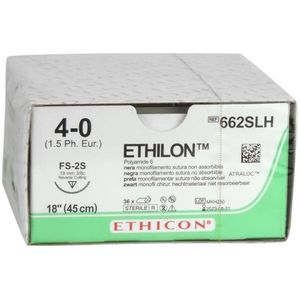 1e KEUS Ethilon II usp 4-0 45cm FS-2S zwart monofil 662SLH 36x1