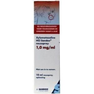 Xylometazoline 1 mg/ml spray Sandoz - 10 ml
