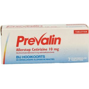 Prevalin Allerstop cetirizine 10 mg, filmomhulde tabletten 7 stuks