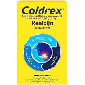 Coldrex Keeltablet zuigtablet - zuigtabletten met lidocaïne 12 zuigtabletten