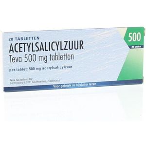 Teva Acetylsalicylzuur 500 mg UAD - 20 tabletten