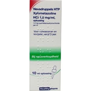 Neusdruppels Xylometazoline HCl 1 mg/ml Healthypharm - 10 ml