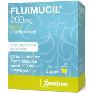 Fluimucil 200 mg suikervrij - 20 bruistabletten