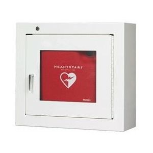 Philips stalen AED kast wit met alarm