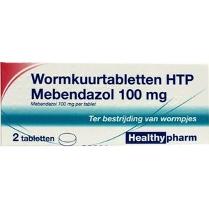 Wormkuurtabletten HTP Mebendazol 100 mg - 2 tabletten