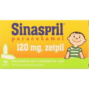 Sinaspril paracetamol 120 mg - 10 zetpillen