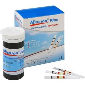 Mission® HB Plus hemoglobine Teststrips 2 x 25 strips