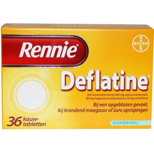 Rennie deflatine 36 tabletten