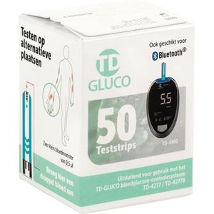 Glucose teststrips HT One TD-Gluco - 50 stuks - bluetooth compatibiliteit