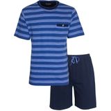 Paul Hopkins - Heren Shortama - Blauw - Pyjama Set - Streepdessin