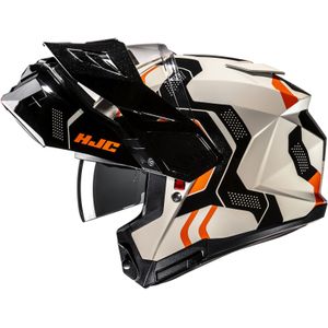 HJC - i80 - Adventure Motorhelm - Zwart Wit Oranje - Polycarbonaat