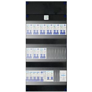 Gacia groepenkast 1 fase 9 alamat + beltrafo + kookgroep