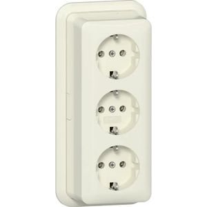 Gira - RA 3-voudig opbouw - Wandcontactdoos - Creme