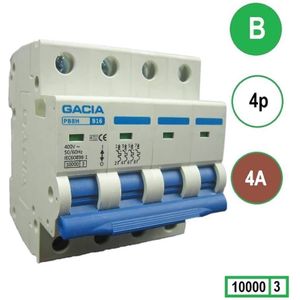 Gacia installatieautomaat 4 polig B4 10KA - PB8H-4B04