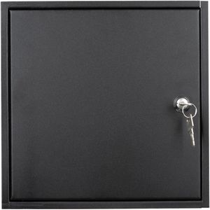 RVS brievenbus deur in frame mat zwart