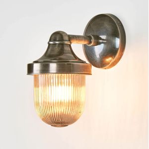 Messing Wandlamp Abby Antiek Zilver