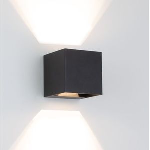 Reach Up&Down Muurlamp Zwart kubus met LED