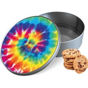 Koektrommel Tie Dye Rond - Bewaarblik 15x15x5 cm