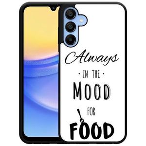 Hardcase Hoesje geschikt voor Samsung Galaxy A15 / A15 5G Mood for Food Black