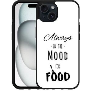 Hardcase Hoesje geschikt voor iPhone15 Mood for Food Black
