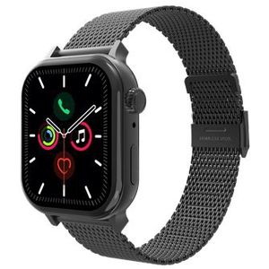 Horlogebandje geschikt voor Apple Watch Bandje (Silksteel) - Smartwatchbandjes - Universeel bandje voor Apple 44/45/46/49 mm - Zwart