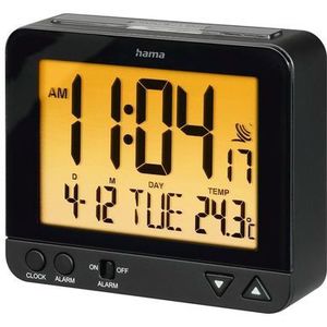 Hama RC 550 Radiogestuurde Wekker - Digitale Wekker met LED Display - Zwart