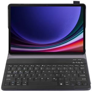 Hoes met Toetsenbord geschikt voor Samsung Galaxy Tab S10 FE / S9 / S9 FE - Qwertz indeling - Zwart