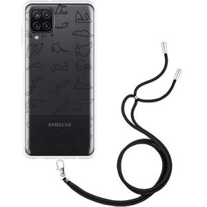 Hoesje met Koord geschikt voor Samsung Galaxy A12 - Formula 1 Tracks