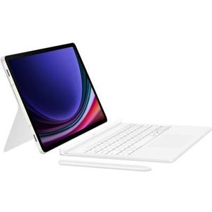 Samsung Toetsenbord Hoes geschikt voor Samsung Galaxy Tab S10 FE / S9 / S9 FE - Keyboard Cover - Wit