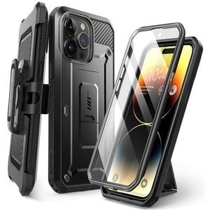 Supcase Hoesje geschikt voor iPhone 15 Pro - Unicorn Beetle Pro Met ingebouwde screenprotector - Zwart