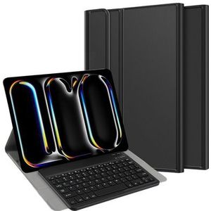Hoes met Toetsenbord geschikt voor iPad Pro 13 2024 (7th Gen) - Qwerty indeling - Zwart