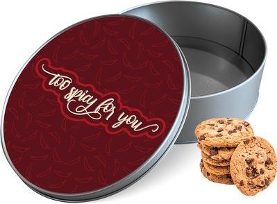 Koektrommel Too Spicy Rond - Bewaarblik 15x15x5 cm